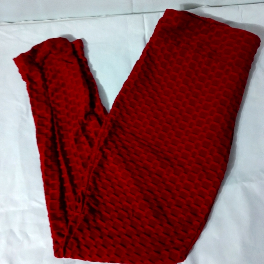 Eye Candy TIK TOK Leggings Size 3X Stretch Poly blend Waffle HoneyComb Pants EUC
